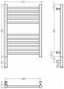 Полотенцесушитель электрический Сунержа Богема 3.0 прямая 60х40 L тёмный титан муар , изображение 5