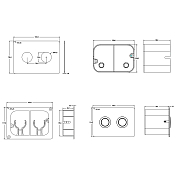 Кнопка смыва Point Венера PN44072BC черный/хром (установка в стену) , изображение 2