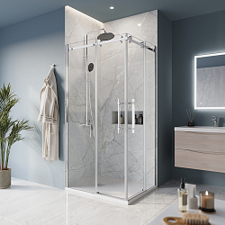 Фото Душевой уголок BelBagno Marino AH-2-100/80-C-CR