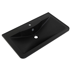 Фото Мебельная раковина BelBagno BB1000/455-LV-ART-ALR-NERO 100 см
