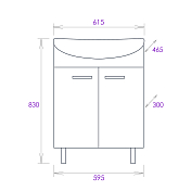 Изображение Тумба под раковину Onika Коралл 60 напольная, белая Тумба под раковину Onika Коралл 60 напольная, белая , изображение 6