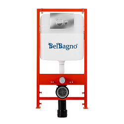 Фото Система инсталляции для унитазов BelBagno BB026/BB081CR с кнопкой смыва