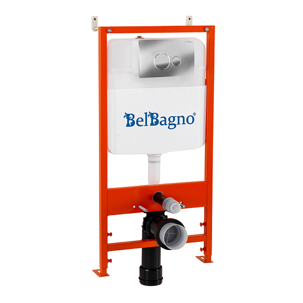 Система инсталляции для унитазов BelBagno BB026/BB081CR с кнопкой смыва , изображение 1