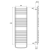 Полотенцесушитель водяной Point Альфа П18 120х50 хром , изображение 3