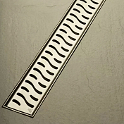 Душевой лоток Azario Harmony AZCH650HN с решеткой 65 см, рамка нержавеющая сталь , изображение 2