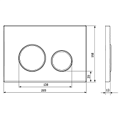 Изображение Кнопка смыва KK-POL M11 V1 SPP/146/0/K черная/хром Кнопка смыва KK-POL M11 V1 SPP/146/0/K черная/хром , изображение 2