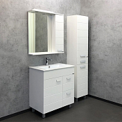 Зеркало-шкаф Comforty Модена 90 белый матовый , изображение 4