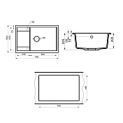 Мойка кухонная Point Велета 78 PN3002AL серая , изображение 3