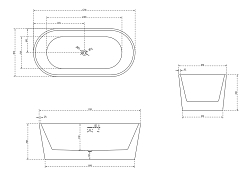 Акриловая ванна Abber AB9209MW 170x80 , изображение 5