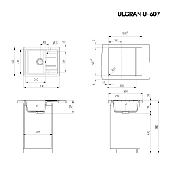 Фото Мойка кухонная Ulgran U-607-328 бежевый