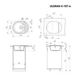 Фото Мойка кухонная Ulgran U-107M-328 бежевый