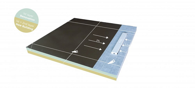 Поддон для душа Pestan Confluo Board 120x120 под плитку со встроенным лотком, решетка черный глянец , изображение 7