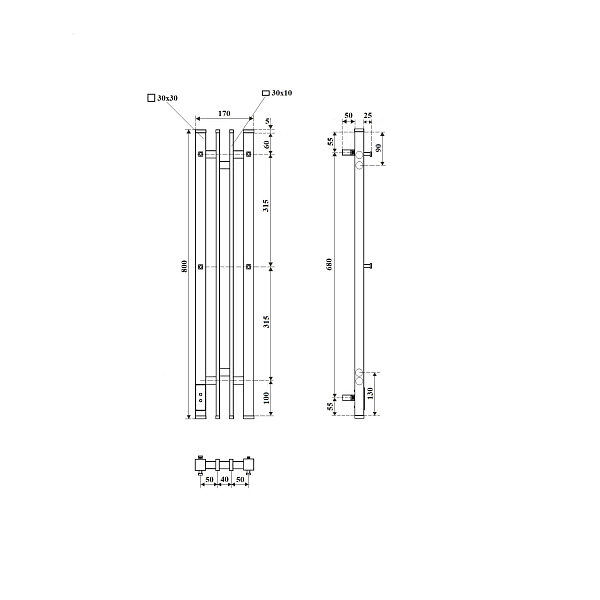 Полотенцесушитель электрический Point Фрея П2 14x80 белый , изображение 5