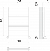 Полотенцесушитель водяной Terminus Контур П7 50х80 , изображение 3