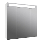 Зеркало-шкаф Dreja Uni 80 белый, с подсветкой , изображение 3