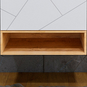 Полка Бриклаер Кристалл 70 под тумбу, дуб бунратти , изображение 1