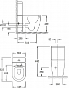 Унитаз-компакт Jacob Delafon Soprano UJAK102-0 без бачка и сиденья , изображение 5