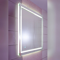 Фото Зеркало Бриклаер Эстель-2 120 с подсветкой, с часами