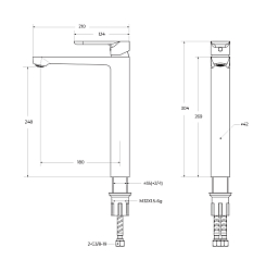 Фото Смеситель Cezares Stylus LC-01-W0 для раковины