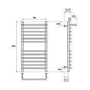 Полотенцесушитель электрический Point Нептун П11 80х50 хром , изображение 4