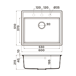 Фото Мойка кухонная Omoikiri Daisen 60-PA пастила