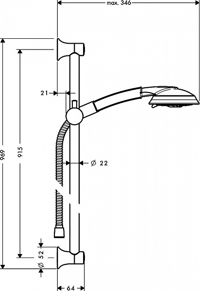 Душевой гарнитур Hansgrohe Raindance 27841000 , изображение 4