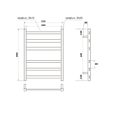 Полотенцесушитель водяной Point Меркурий П6 50x60 белый , изображение 3