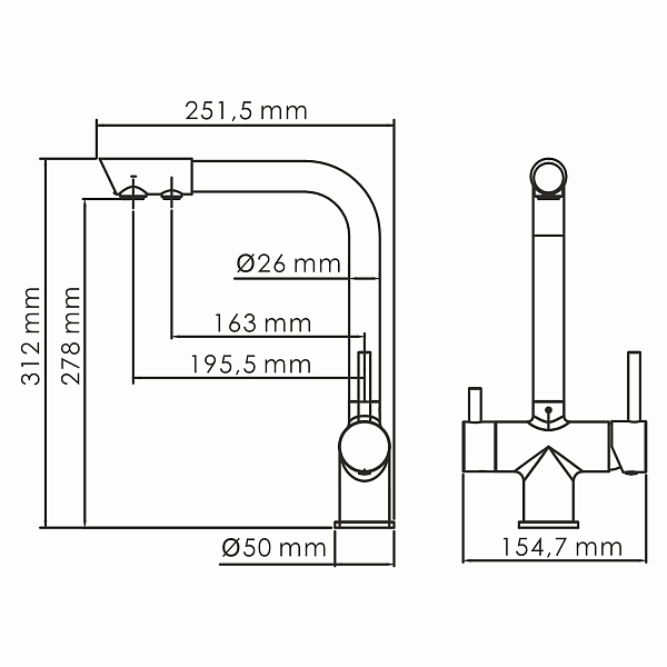 Смеситель Wasserkraft A8367 для кухонной мойки , изображение 12