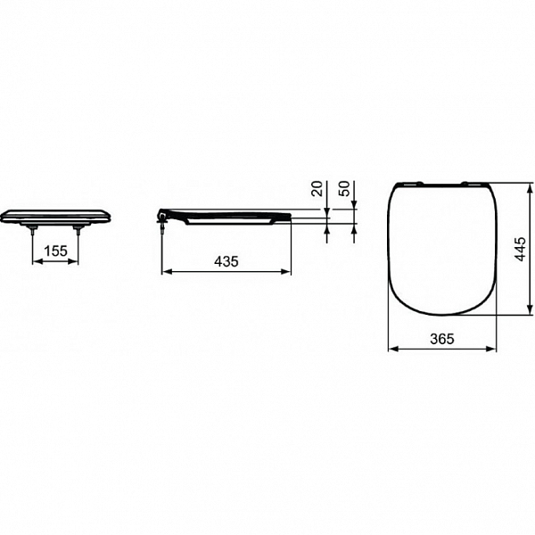 Крышка-сиденье Ideal Standard Tesi T3527V3 , изображение 2