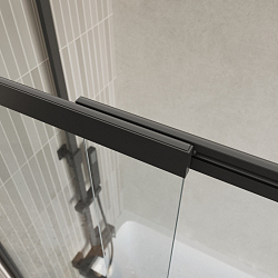 Фото Шторка на ванну BelBagno Luce VF-11-90/145-C-NERO