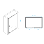 Душевая дверь RGW Passage PA-14W 170 см профиль белый, стекло прозрачное , изображение 4