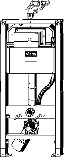 Система инсталляции для унитазов Viega Prevista Dry 792862 с кнопкой смыва , изображение 3