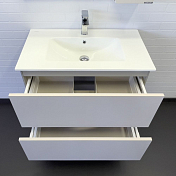 Тумба с раковиной Comforty Бильбао 80Н серый шёлк , изображение 6