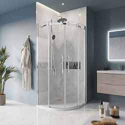 Фото Душевой уголок BelBagno Marino R-2-90-C-Cr