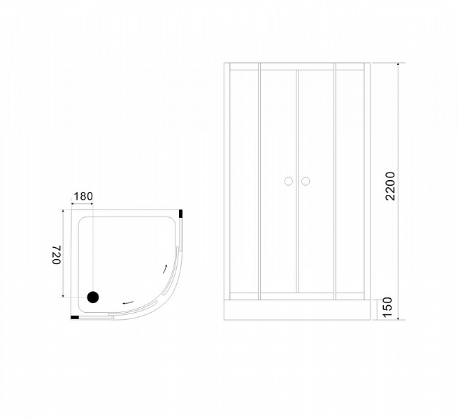 Душевая кабина Black&White Galaxy G5701 90х90 , изображение 12