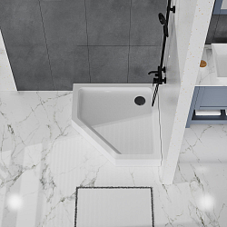 Фото Поддон для душа BelBagno TRAY-BB-P-90-15-W 90x90