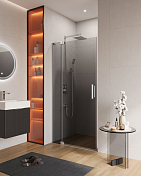 Душевая дверь в нишу Cezares Slider B-1-70/80-GRIGIO-Cr , изображение 1