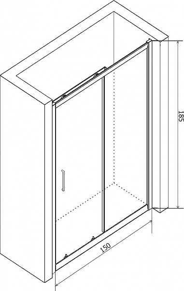 Душевая дверь в нишу RGW Classic CL-14B 150 см , изображение 9