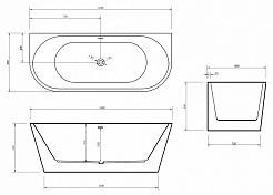 Акриловая ванна Abber AB9216-1.5 150х80 , изображение 6