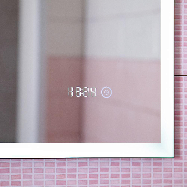 Зеркало Бриклаер Лофт 60 бесконтактный сенсор, с часами , изображение 6