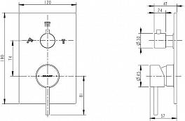 Смеситель Bravat Arc P69193C-ENG для ванны с душем , изображение 2