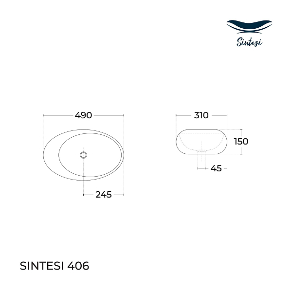 Раковина Sintesi LVB-APP-406 50 см , изображение 2