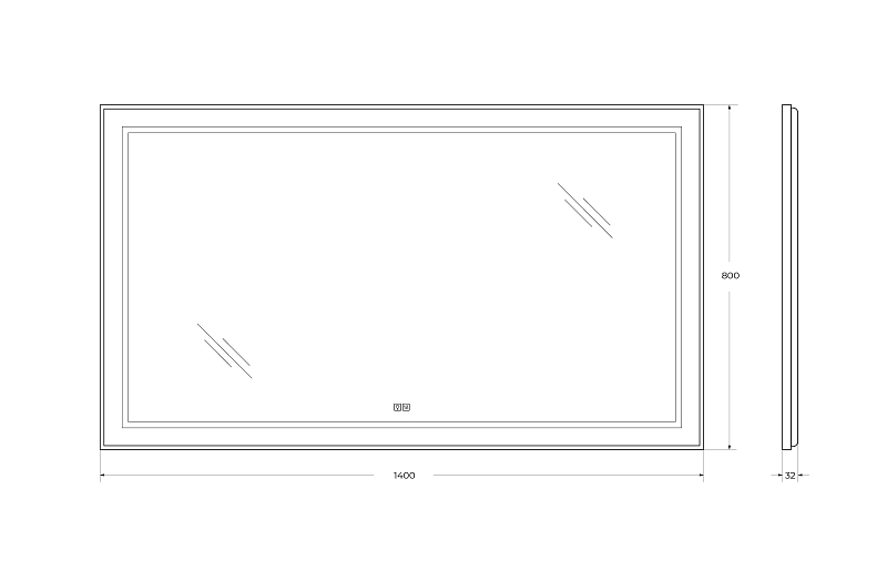 Зеркало BelBagno Kraft SPC-KRAFT-1400-800-LED-TCH-WARM , изображение 9
