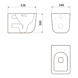 Фото Комплект Point Меркурий PN48311WC (унитаз с инсталляцией, сиденье с микролифтом, клавиша Венера, белый/хром)