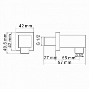 Шланговое подключение Wasserkraft Exter A108 , изображение 2