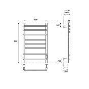 Полотенцесушитель электрический Point Сатурн П8 80х50 хром , изображение 5