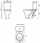 Унитаз-компакт Sanita Формат комфорт с микролифтом , изображение 3