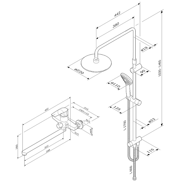 Душевой комплект AM.PM Gem F40890A94 , изображение 13