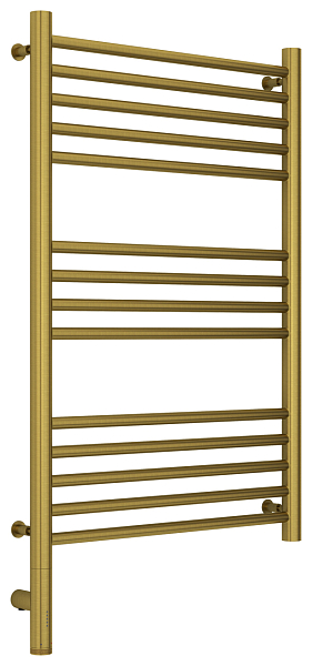 Полотенцесушитель электрический Сунержа Богема 3.0 прямая 80x50 L состаренная латунь , изображение 1