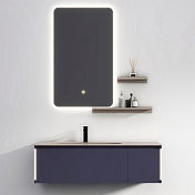 Тумба с раковиной Black&White Universe U945.1200 120 тёмно-синий , изображение 2